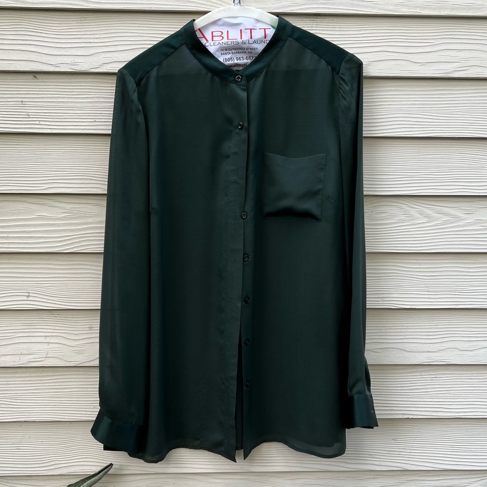 Skin Silk Green Blouse